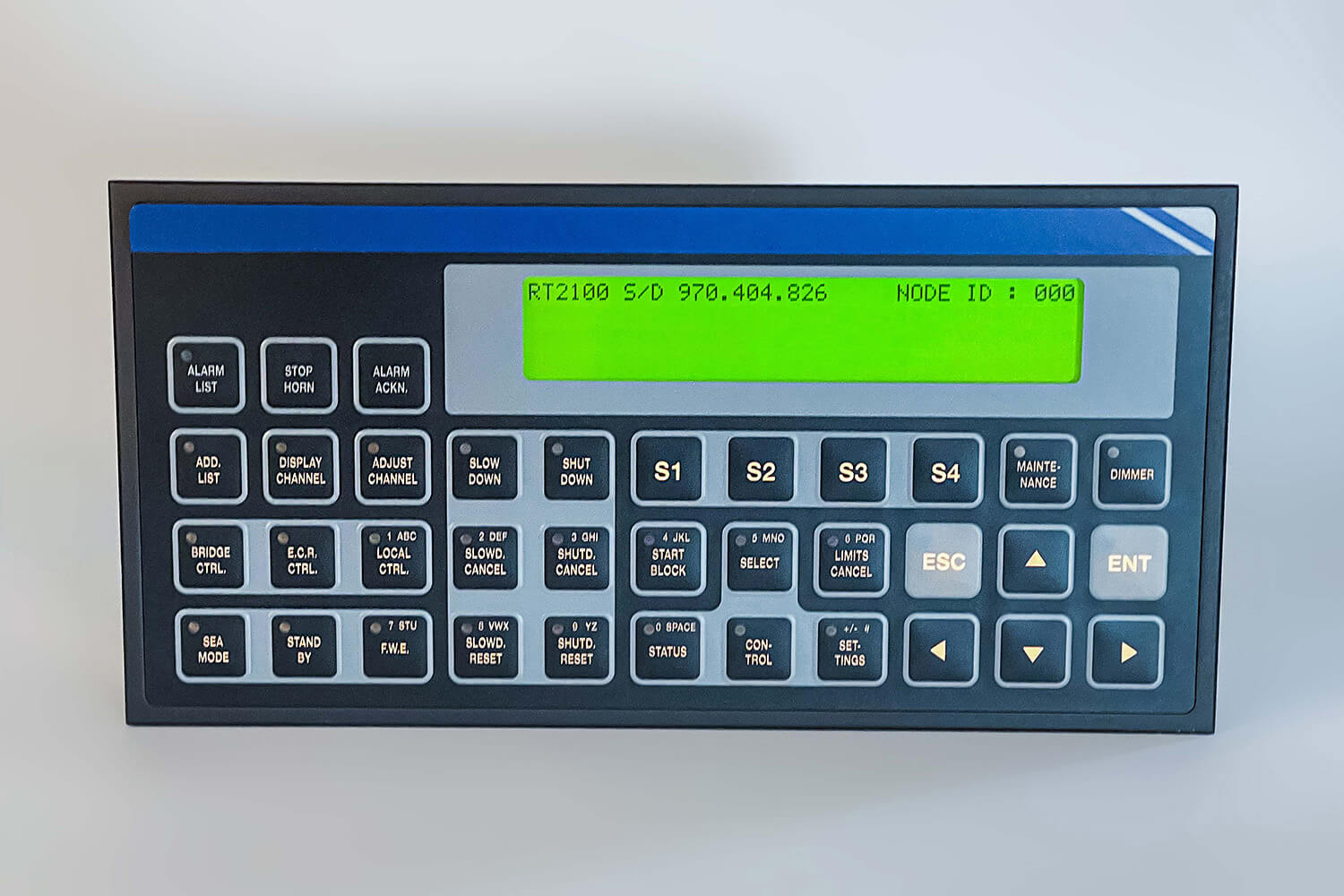 Kurzhubtastatur mit beleuchteten Tastfeldern